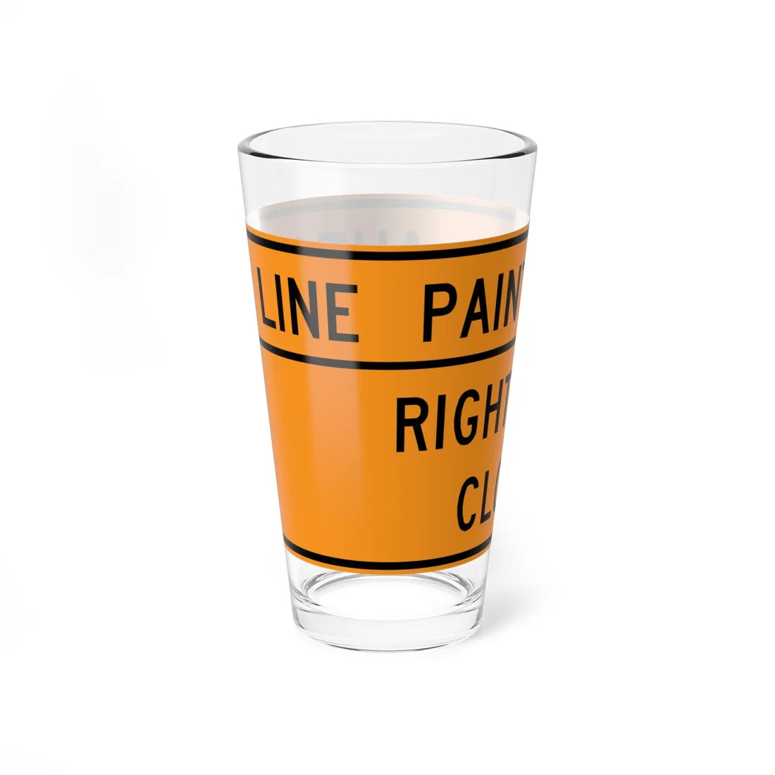MUTCD-VA TW20-V5-R (Virginia) (Road Sign) Pint Glass 16oz - Go Mug Yourself