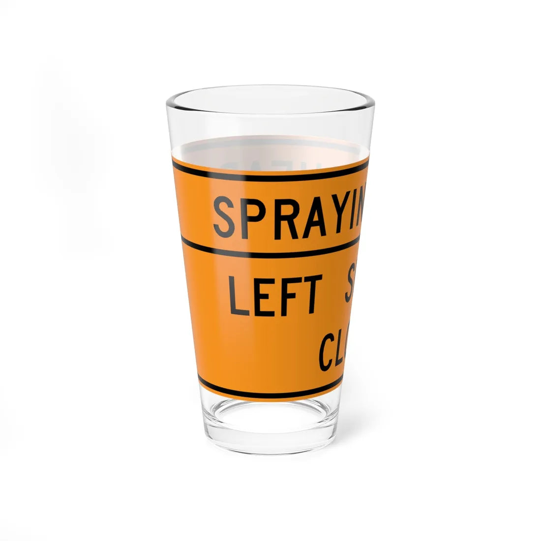 MUTCD-VA TW20-V6-L (Virginia) (Road Sign) Pint Glass 16oz - Go Mug Yourself