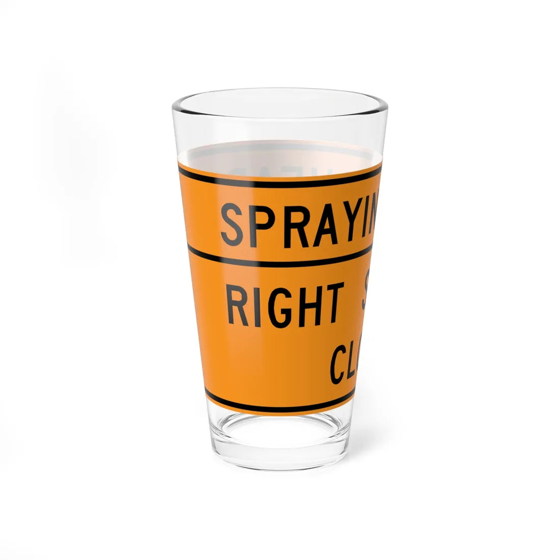 MUTCD-VA TW20-V6-R (Virginia) (Road Sign) Pint Glass 16oz - Go Mug Yourself