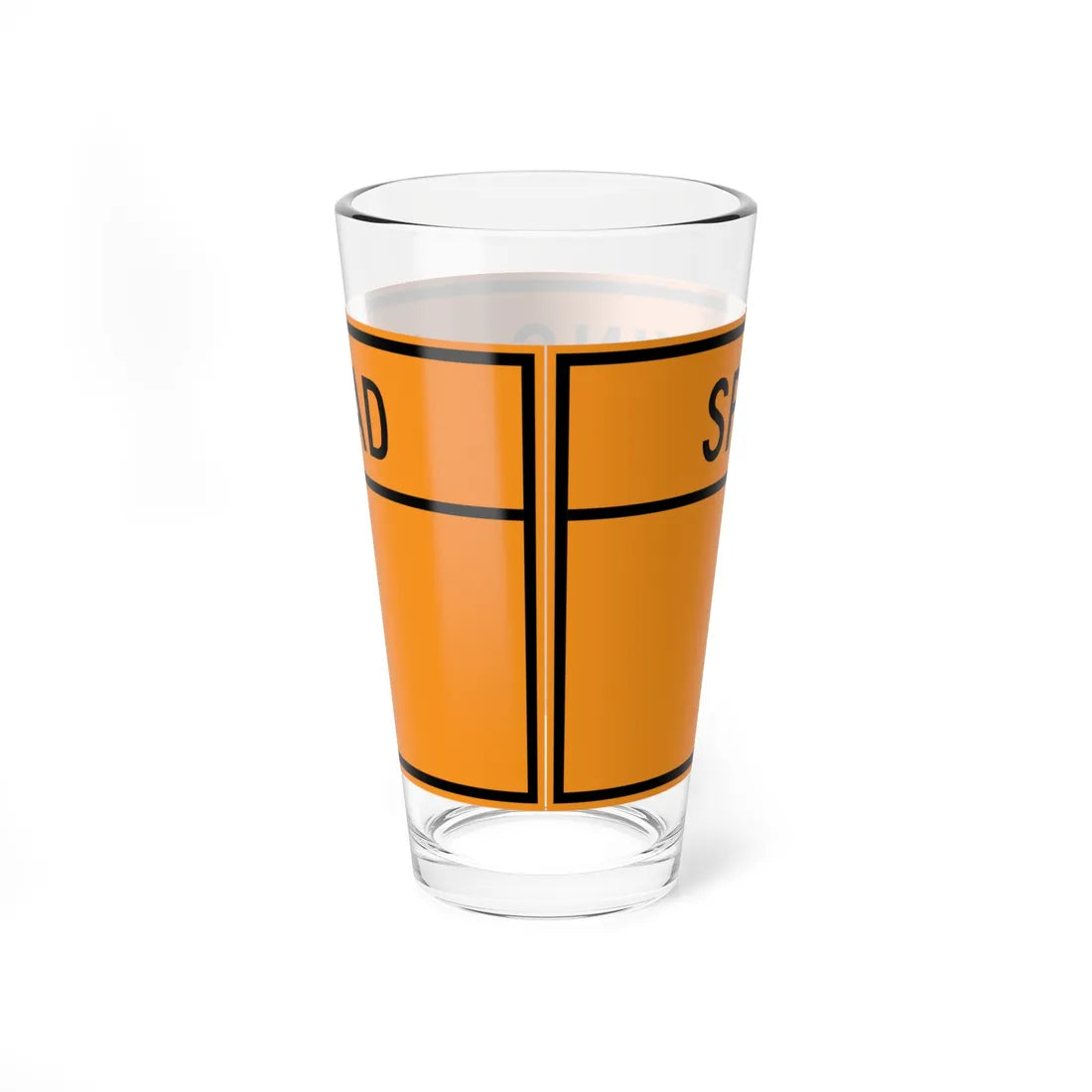 MUTCD-VA TW20-V7-L (Virginia) (Road Sign) Pint Glass 16oz - Go Mug Yourself