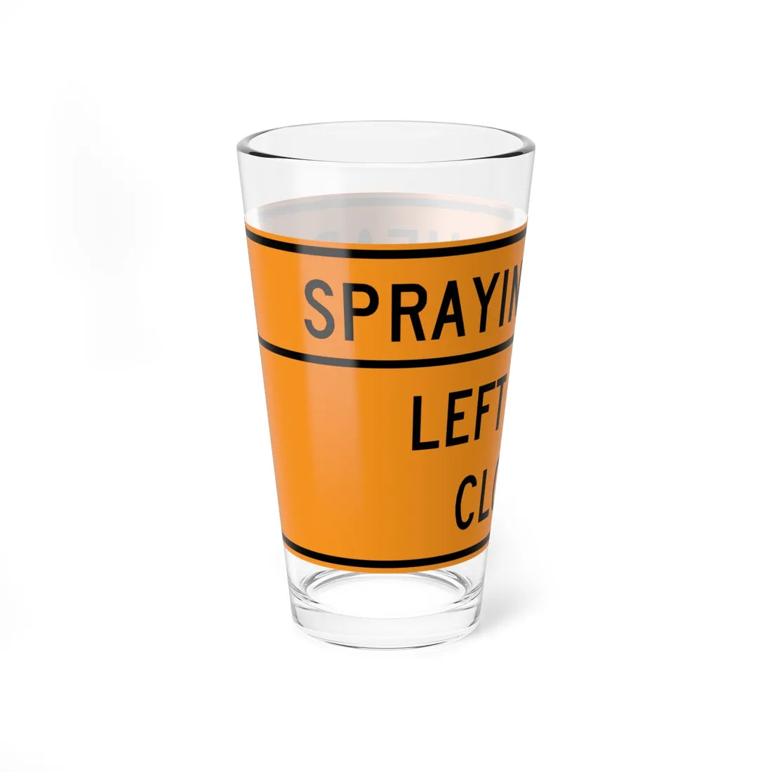 MUTCD-VA TW20-V7-L (Virginia) (Road Sign) Pint Glass 16oz - Go Mug Yourself