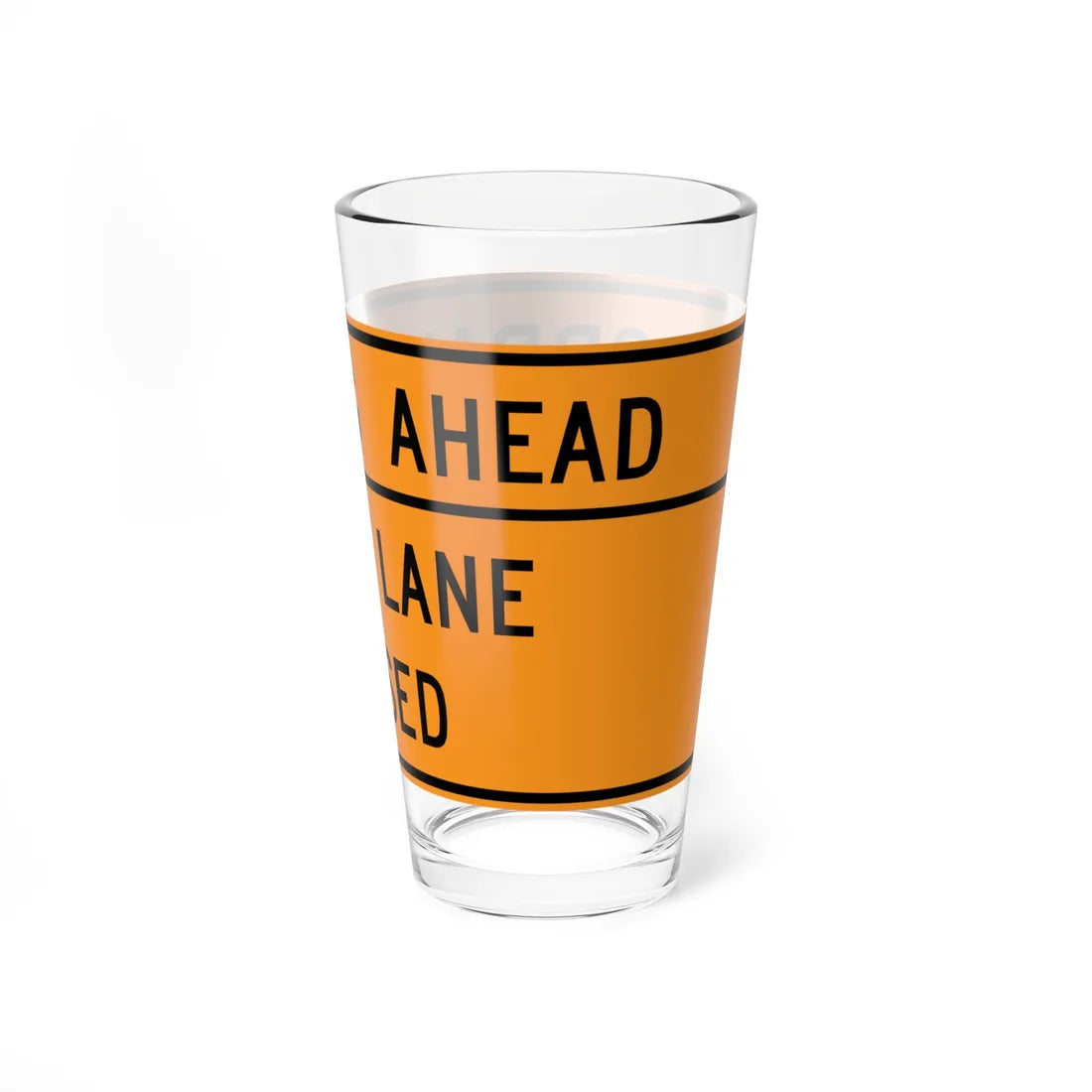 MUTCD-VA TW20-V7-R (Virginia) (Road Sign) Pint Glass 16oz - Go Mug Yourself