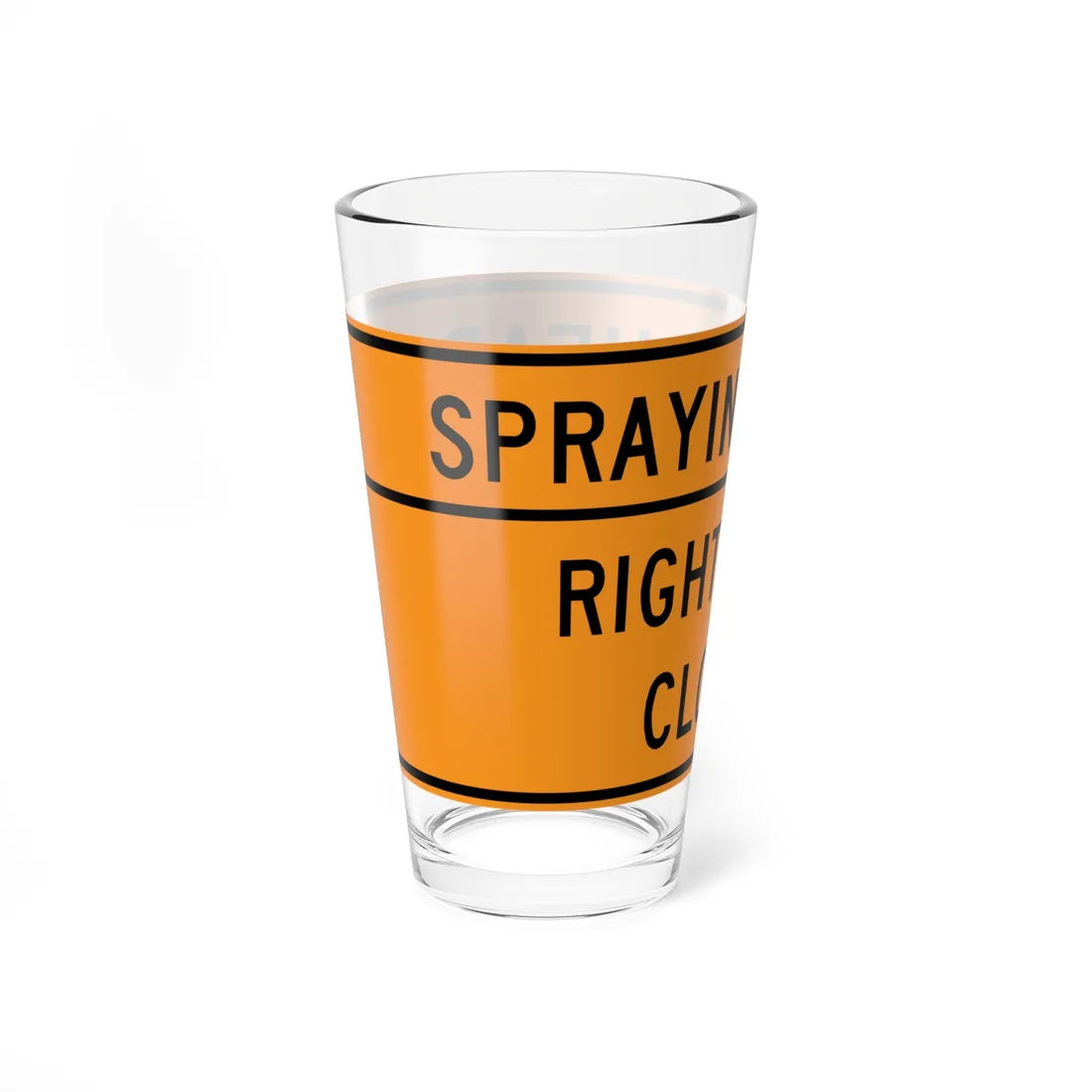 MUTCD-VA TW20-V7-R (Virginia) (Road Sign) Pint Glass 16oz - Go Mug Yourself