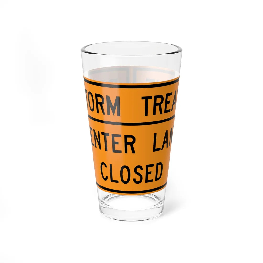 MUTCD-VA TW20-V8-C (Virginia) (Road Sign) Pint Glass 16oz 16oz - Go Mug Yourself
