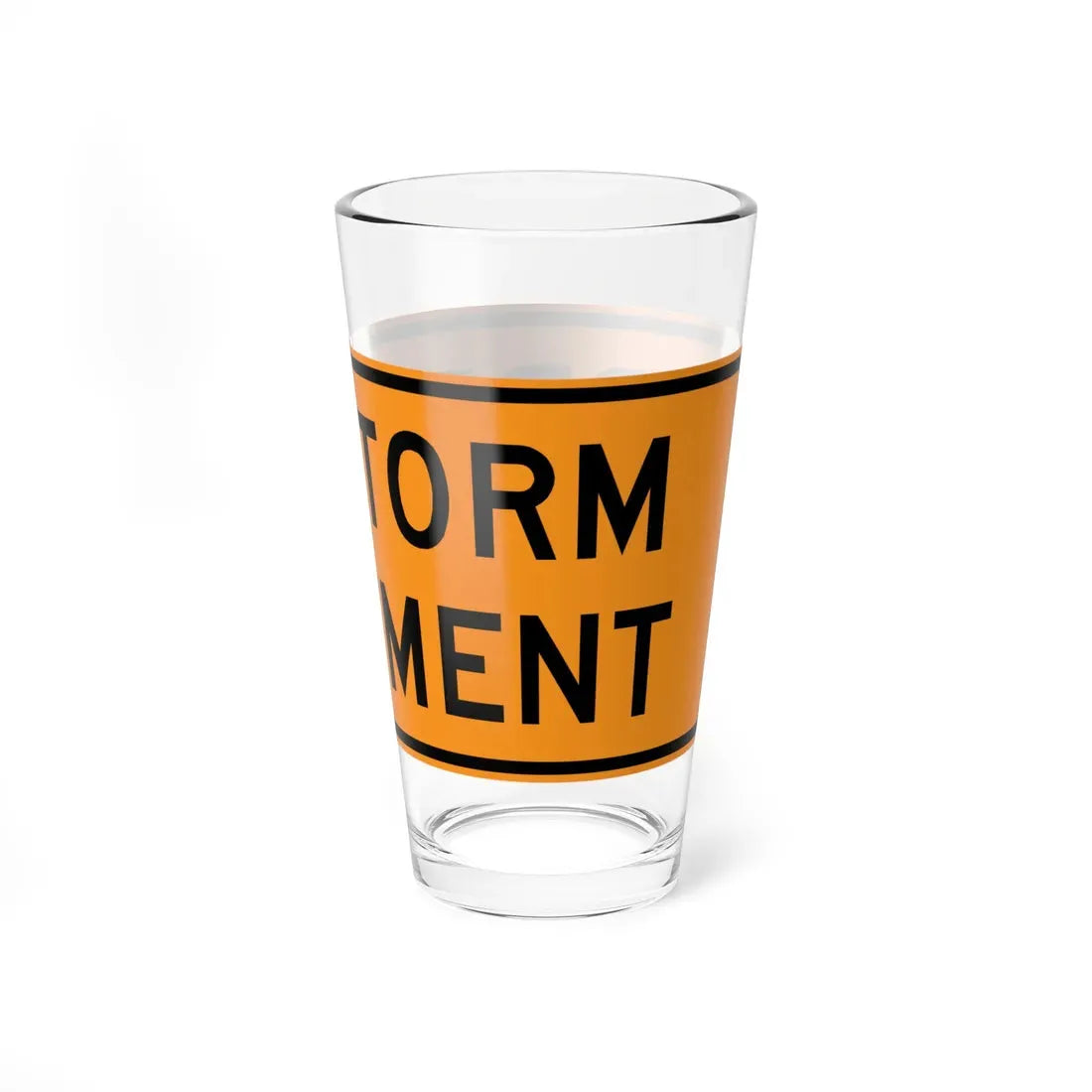 MUTCD-VA TW20-V9 (Virginia) (Road Sign) Pint Glass 16oz - Go Mug Yourself