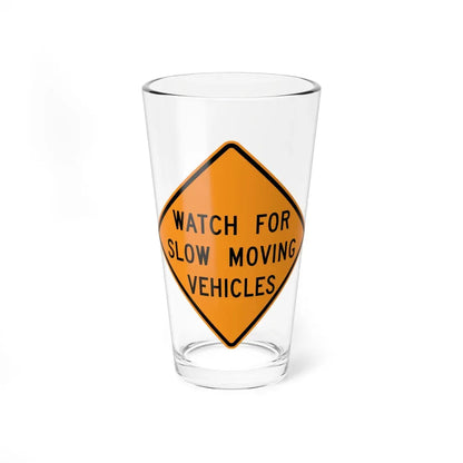 MUTCD-VA TW21-V1 (Virginia) (Road Sign) Pint Glass 16oz 16oz - Go Mug Yourself