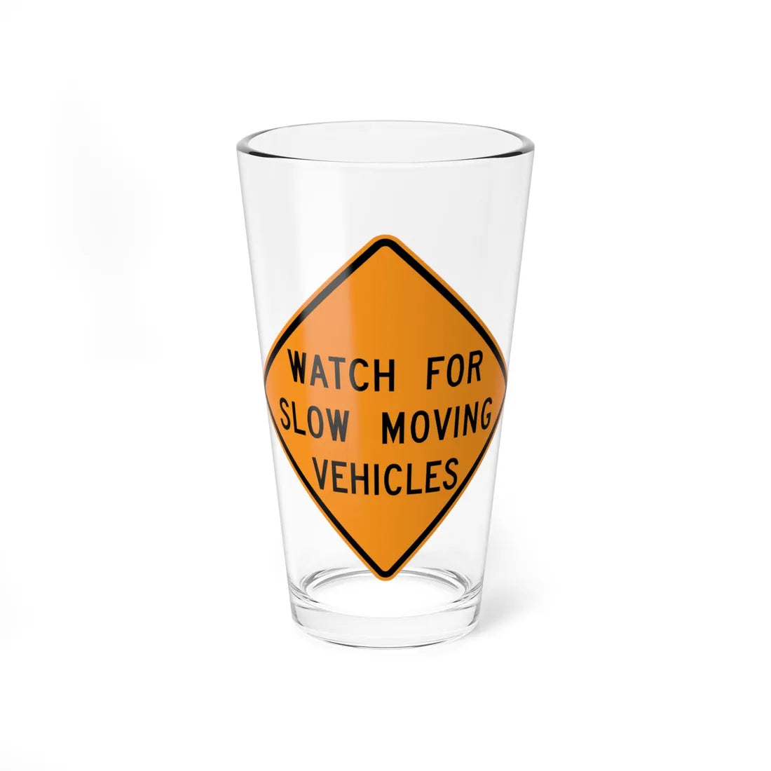 MUTCD-VA TW21-V1 (Virginia) (Road Sign) Pint Glss 16oz 16oz - Go Mug Yourself