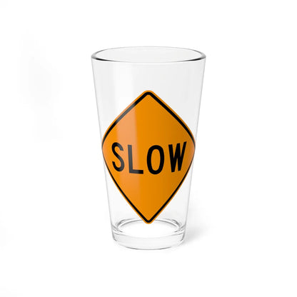MUTCD-VA TW21-V10 (Virginia) (Road Sign) Pint Glss 16oz 16oz - Go Mug Yourself