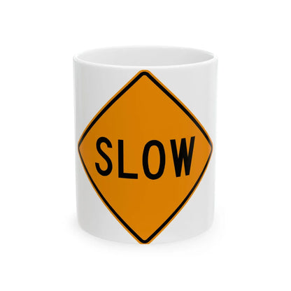 MUTCD-VA TW21-V10 (Virginia) (Road Sign) White Coffee Mug 11oz - Go Mug Yourself
