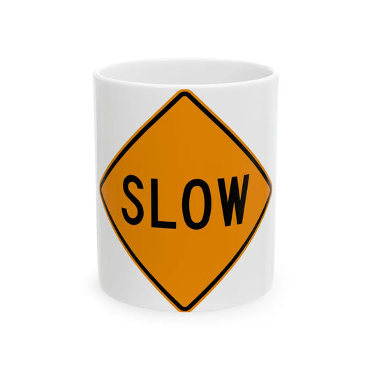 MUTCD-VA TW21-V10 (Virginia) (Road Sign) White Coffee Mug 11oz - Go Mug Yourself