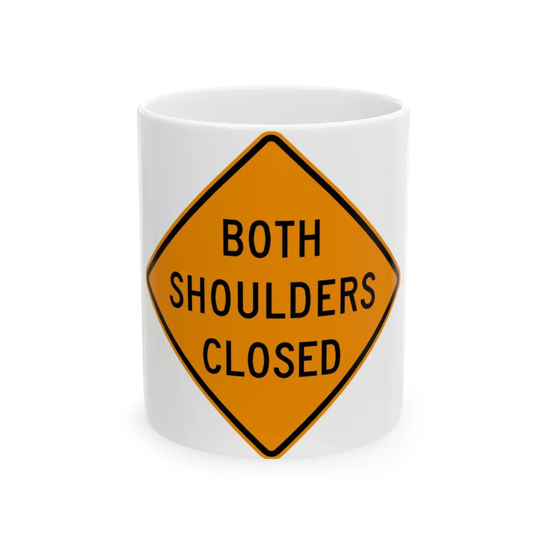 MUTCD-VA TW21-V11 (Virginia) (Road Sign) White Coffee Mug 11oz - Go Mug Yourself
