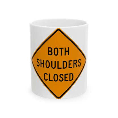 MUTCD-VA TW21-V11 (Virginia) (Road Sign) White Coffee Mug 11oz - Go Mug Yourself