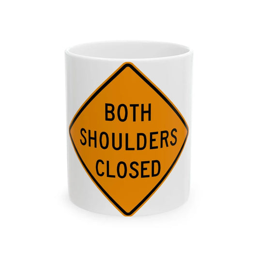MUTCD-VA TW21-V11 (Virginia) (Road Sign) White Coffee Mug 11oz - Go Mug Yourself