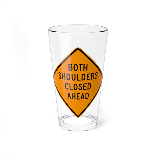 MUTCD-VA TW21-V12 (Virginia) (Road Sign) Pint Glass 16oz 16oz - Go Mug Yourself
