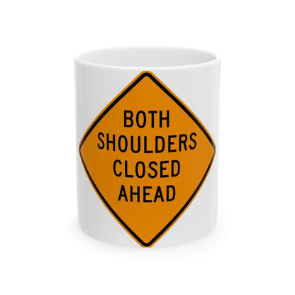 MUTCD-VA TW21-V12 (Virginia) (Road Sign) White Coffee Mug 11oz - Go Mug Yourself