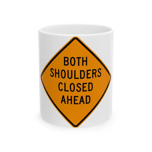 MUTCD-VA TW21-V12 (Virginia) (Road Sign) White Coffee Mug 11oz - Go Mug Yourself
