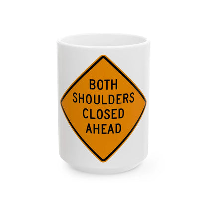 MUTCD-VA TW21-V12 (Virginia) (Road Sign) White Coffee Mug 15oz - Go Mug Yourself