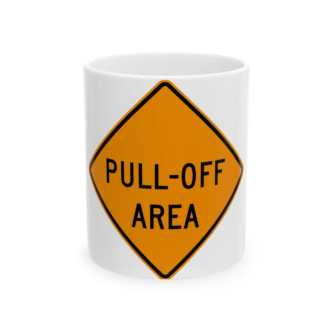 MUTCD-VA TW21-V13 (Virginia) (Road Sign) White Coffee Mug 11oz - Go Mug Yourself