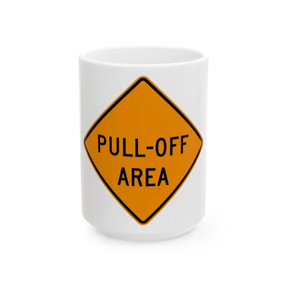 MUTCD-VA TW21-V13 (Virginia) (Road Sign) White Coffee Mug 15oz - Go Mug Yourself