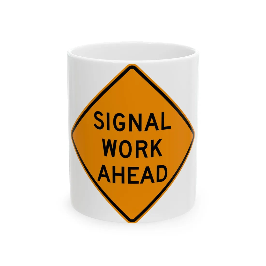 MUTCD-VA TW21-V17 (Virginia) (Road Sign) White Coffee Mug 11oz - Go Mug Yourself