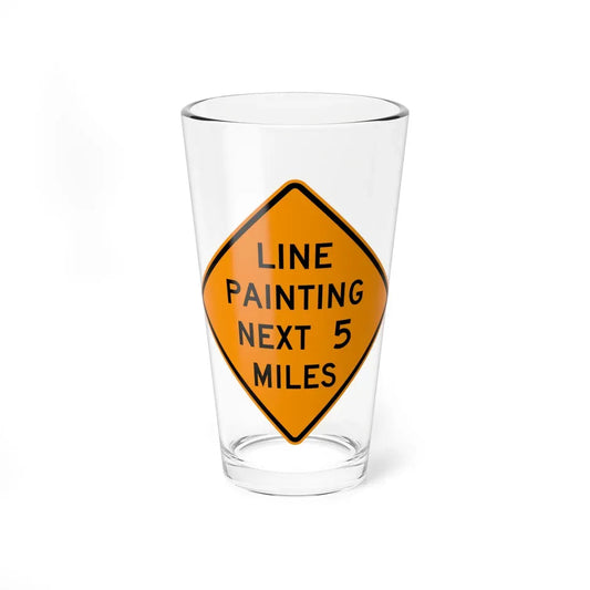 MUTCD-VA TW21-V4 (Virginia) (Road Sign) Pint Glass 16oz 16oz - Go Mug Yourself