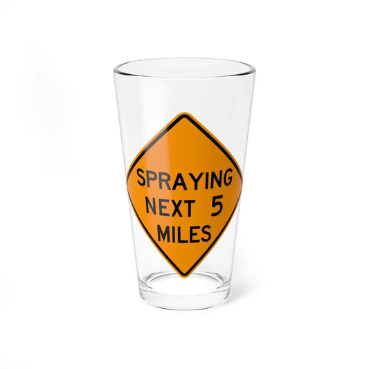 MUTCD-VA TW21-V5 (Virginia) (Road Sign) Pint Glass 16oz 16oz - Go Mug Yourself