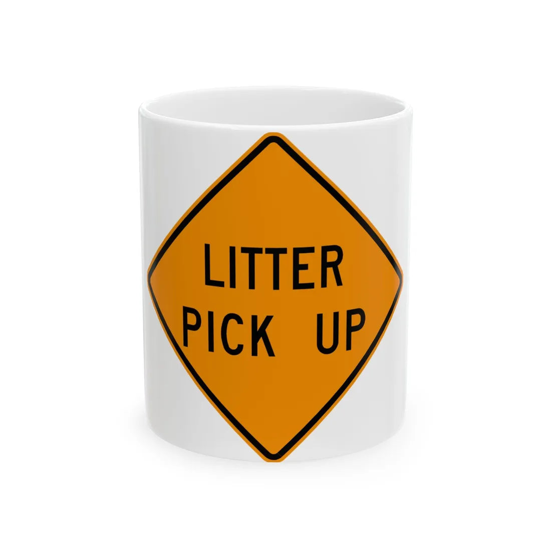 MUTCD-VA TW21-V7 (Virginia) (Road Sign) White Coffee Mug 11oz - Go Mug Yourself