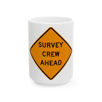 MUTCD-VA TW21-V8 (Virginia) (Road Sign) White Coffee Mug 15oz - Go Mug Yourself