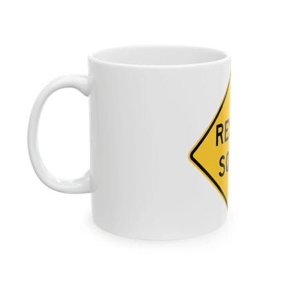 MUTCD-VA W11-V1 (Virginia) (Road Sign) White Coffee Mug - Go Mug Yourself