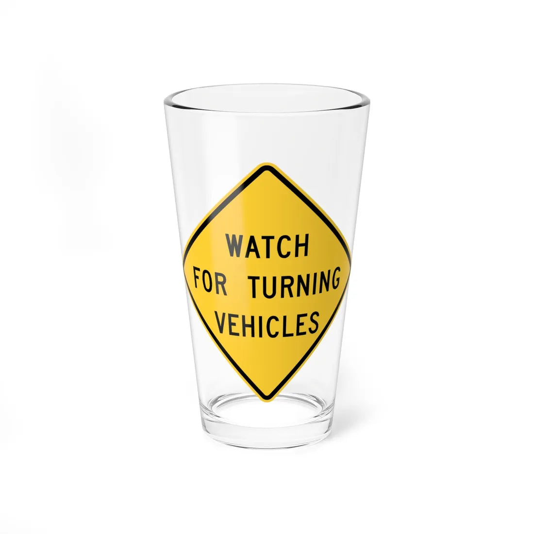 MUTCD-VA W11-V3 (Virginia) (Road Sign) Pint Glass 16oz 16oz - Go Mug Yourself