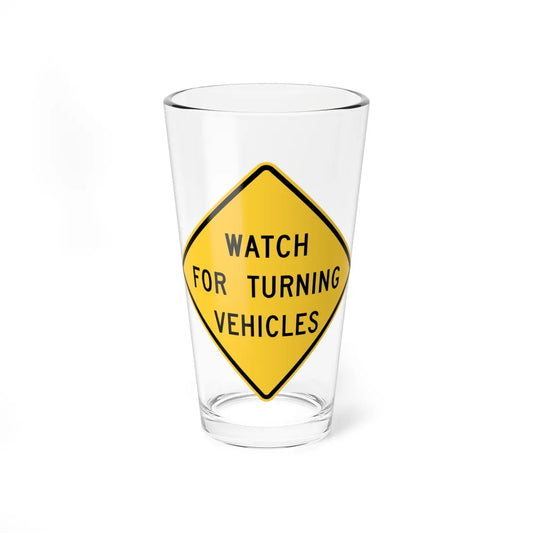 MUTCD-VA W11-V3 (Virginia) (Road Sign) Pint Glass 16oz 16oz - Go Mug Yourself