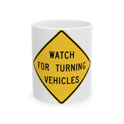 MUTCD-VA W11-V3 (Virginia) (Road Sign) White Coffee Mug 11oz - Go Mug Yourself