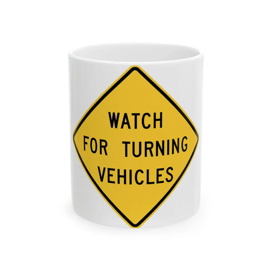 MUTCD-VA W11-V3 (Virginia) (Road Sign) White Coffee Mug 11oz - Go Mug Yourself