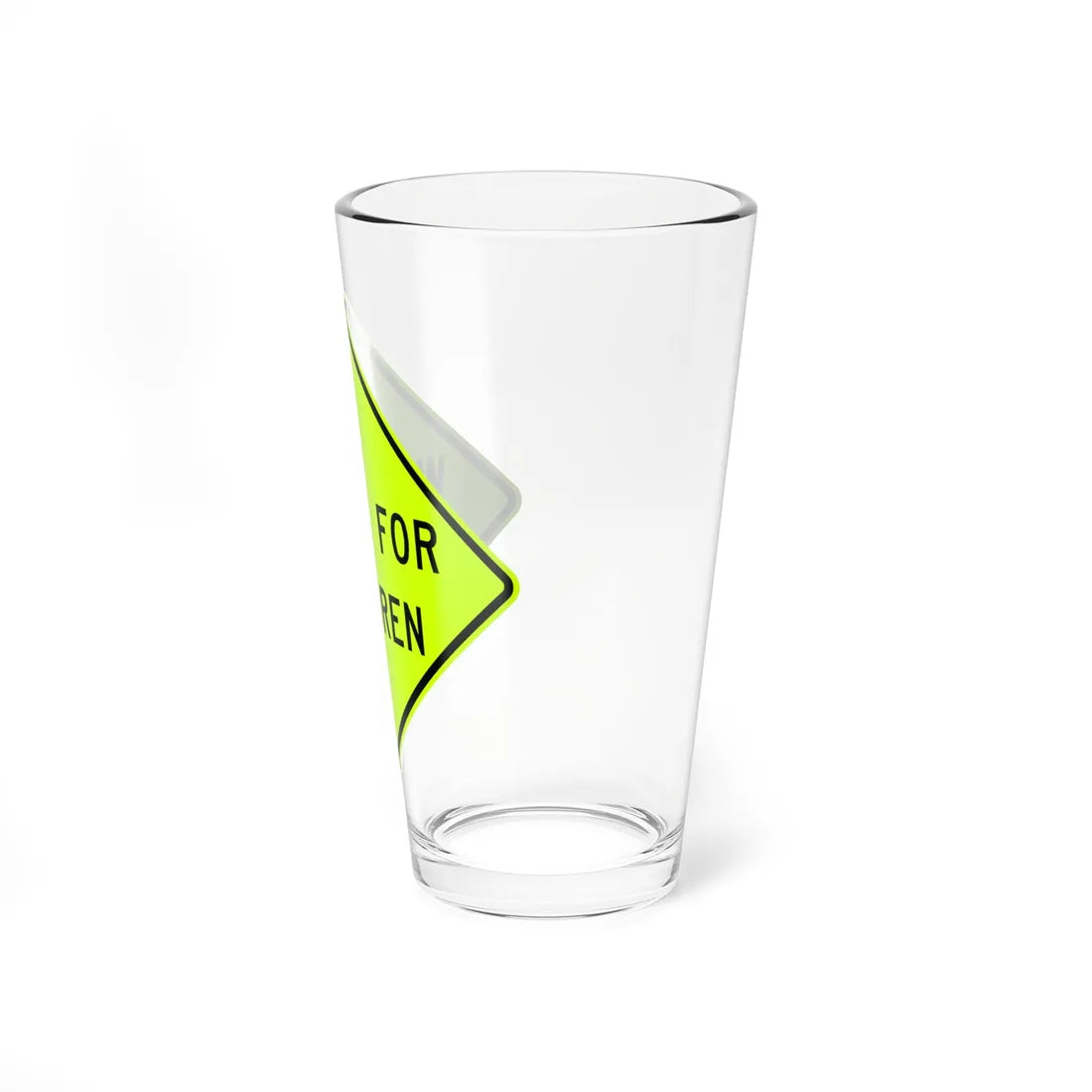MUTCD-VA W15-V1 (Virginia) (Road Sign) Pint Glass 16oz - Go Mug Yourself