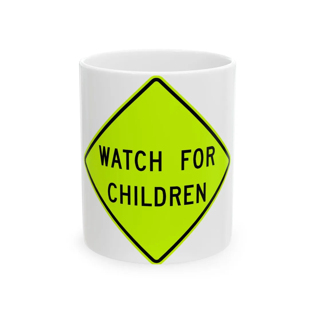MUTCD-VA W15-V1 (Virginia) (Road Sign) White Coffee Mug 11oz - Go Mug Yourself