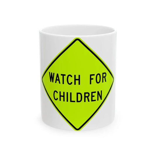 MUTCD-VA W15-V1 (Virginia) (Road Sign) White Coffee Mug 11oz - Go Mug Yourself