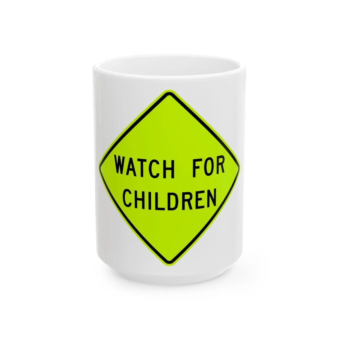 MUTCD-VA W15-V1 (Virginia) (Road Sign) White Coffee Mug 15oz - Go Mug Yourself
