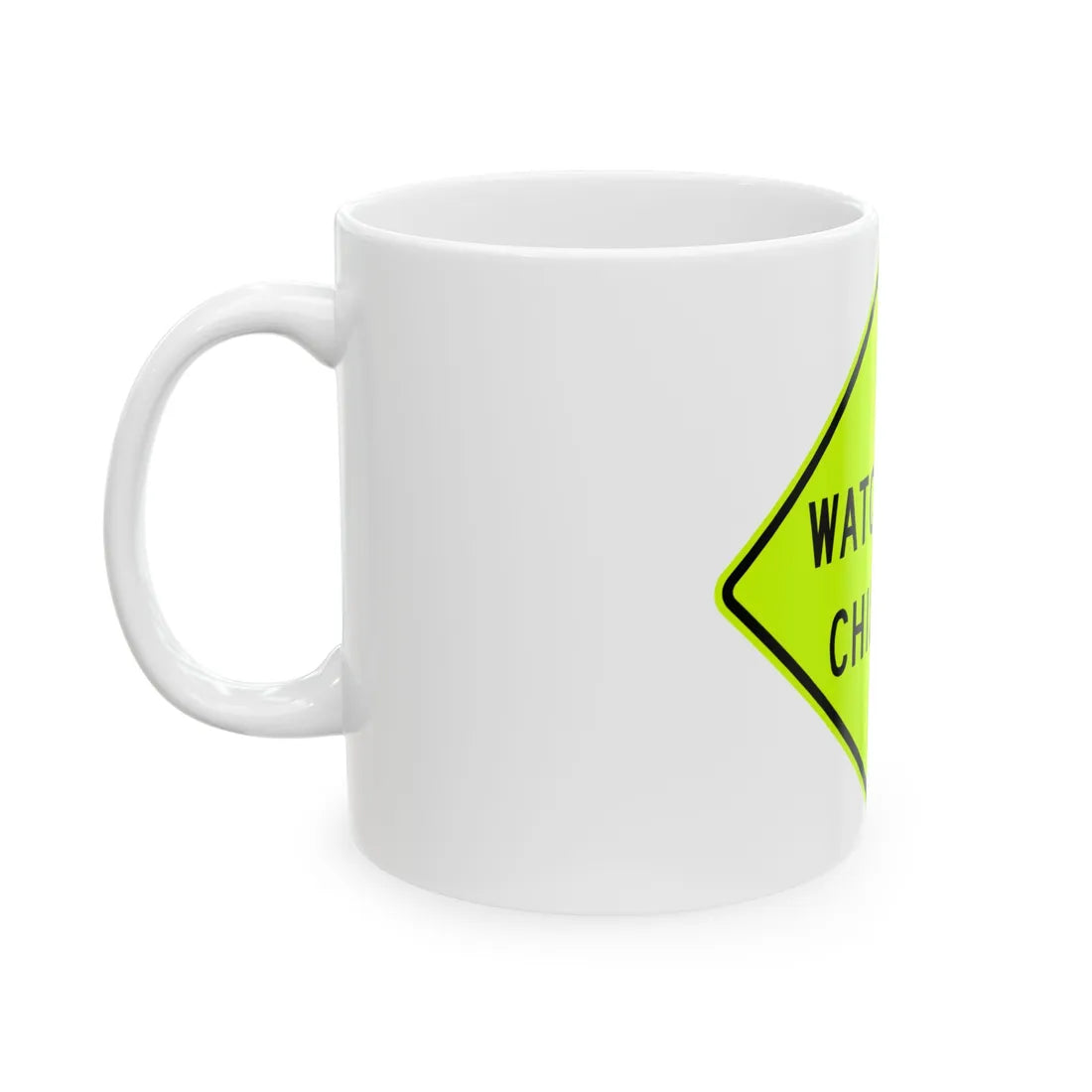 MUTCD-VA W15-V1 (Virginia) (Road Sign) White Coffee Mug - Go Mug Yourself