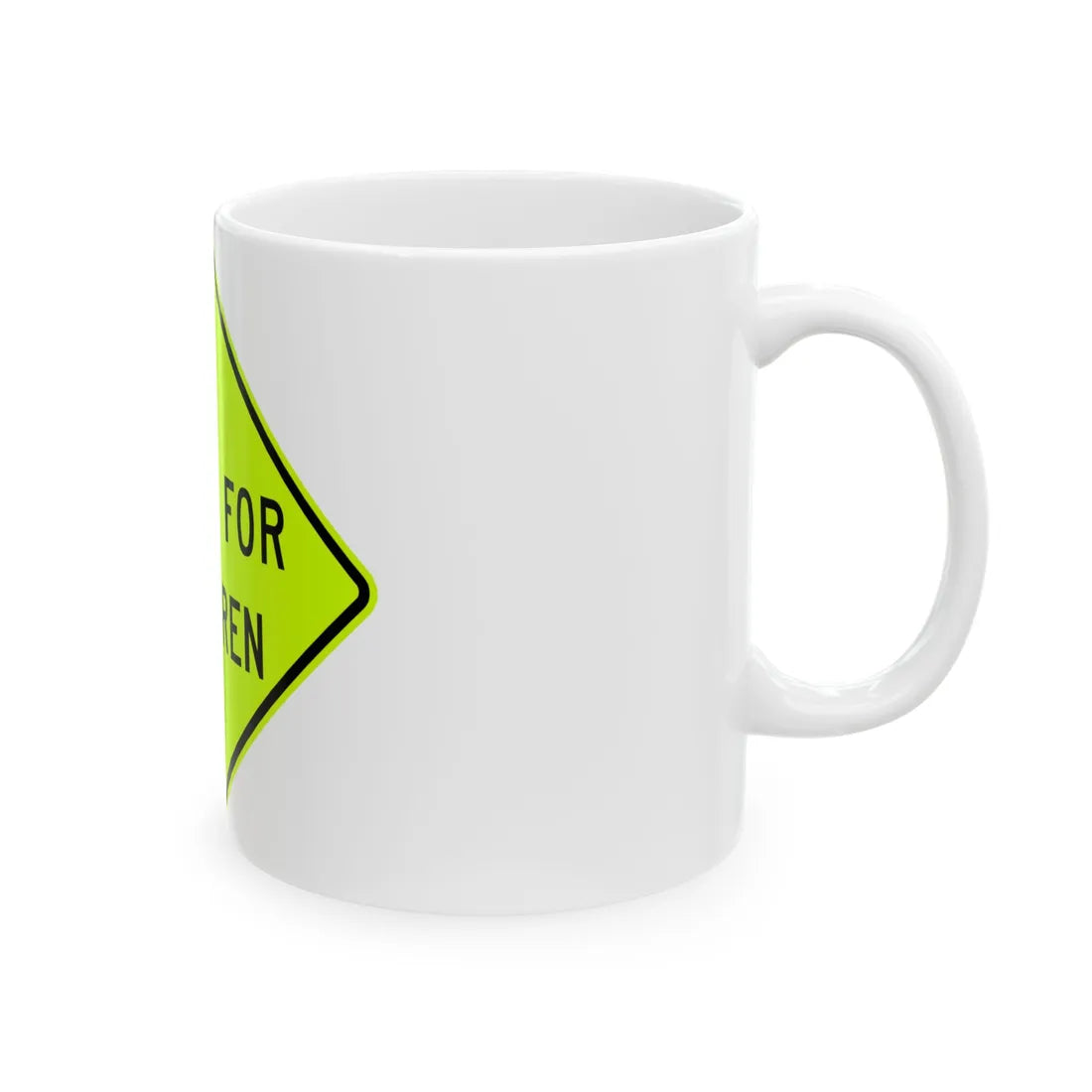 MUTCD-VA W15-V1 (Virginia) (Road Sign) White Coffee Mug - Go Mug Yourself
