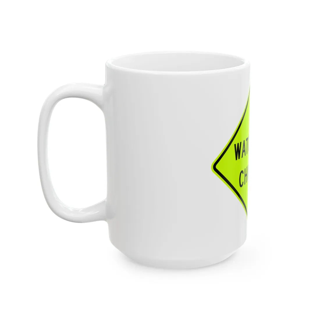 MUTCD-VA W15-V1 (Virginia) (Road Sign) White Coffee Mug - Go Mug Yourself