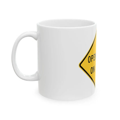 MUTCD-VA W8-V3 (Virginia) (Road Sign) White Coffee Mug - Go Mug Yourself