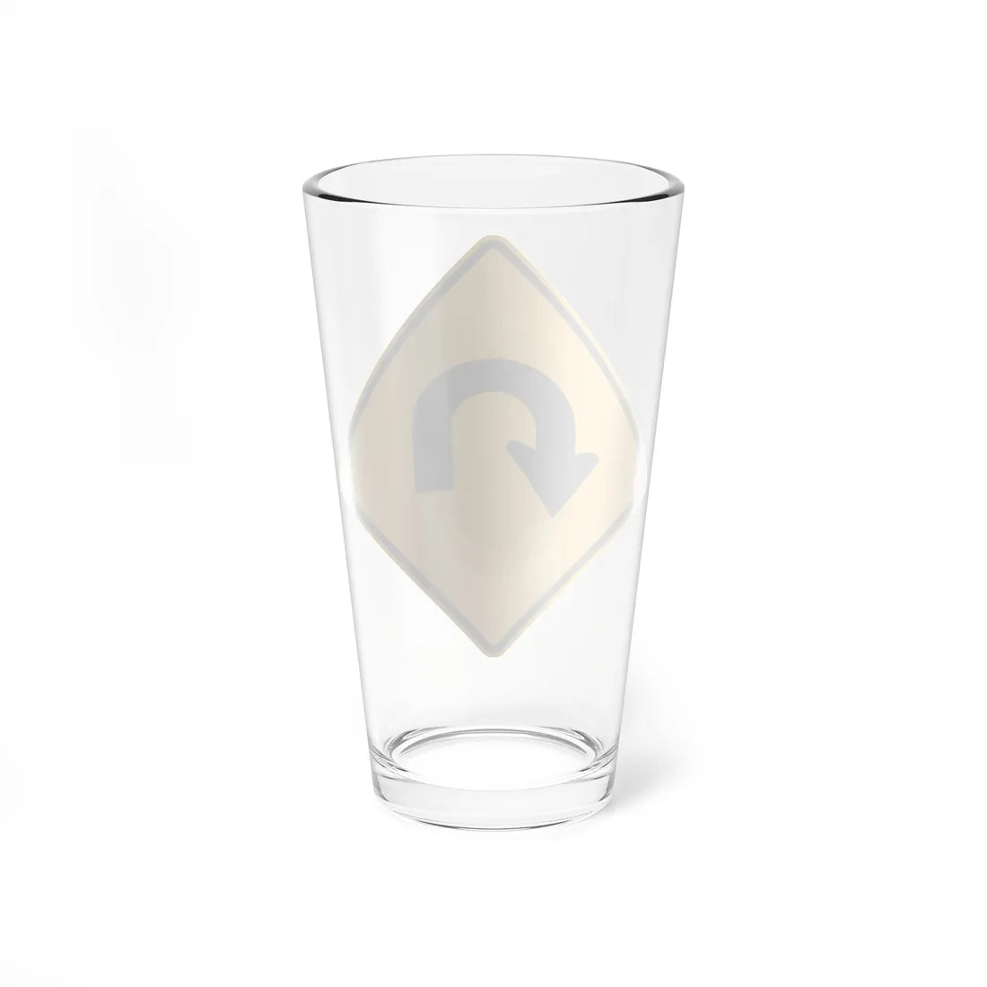 MUTCD-WA W1-901-L (Washington) (Road Sign) Pint Glass 16oz - Go Mug Yourself