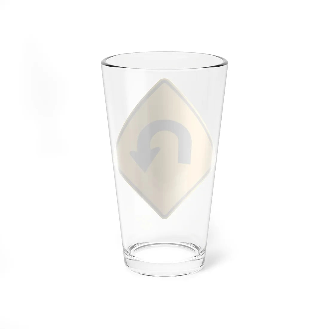 MUTCD-WA W1-901-R (Washington) (Road Sign) Pint Glass 16oz - Go Mug Yourself