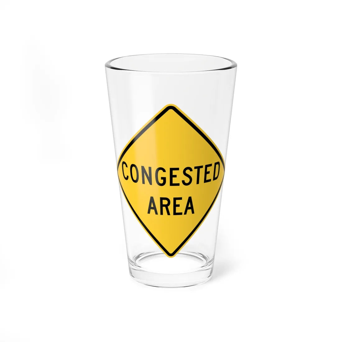 MUTCD-WA W14-2202 (Washington) (Road Sign) Pint Glass 16oz 16oz - Go Mug Yourself