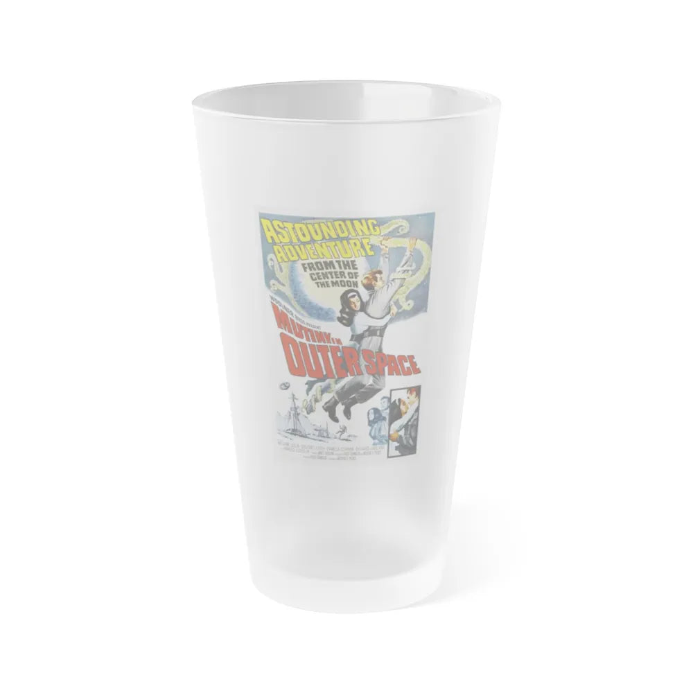 MUTINY IN OUTER SPACE 1965 Movie Poster - Frosted Pint Glass 16oz-16oz-Frosted-Go Mug Yourself