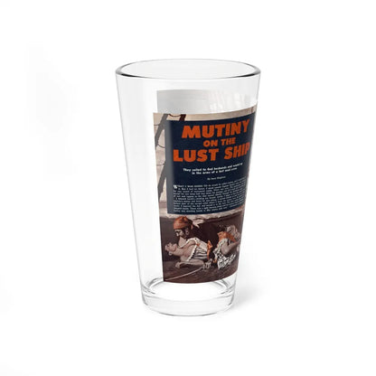 Mutiny on the Lust Ship, Wildcat Adventures, December 1961 (Magazine Illustration) Pint Glass 16oz-Go Mug Yourself