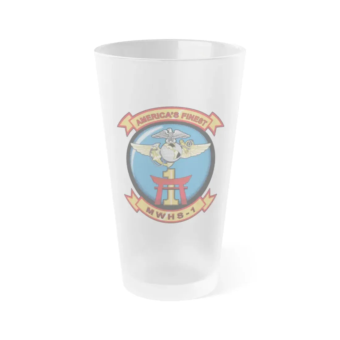 MWHS 1 (USMC) Frosted Pint Glass 16oz Default Title - Go Mug Yourself