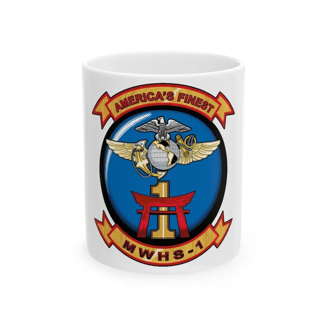 MWHS 1 (USMC) White Coffee Mug 11oz - Go Mug Yourself