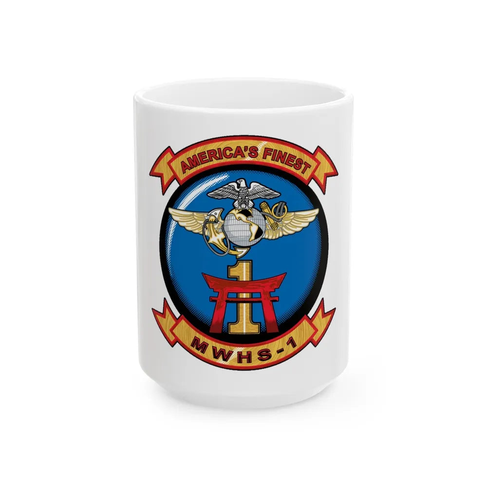 MWHS 1 (USMC) White Coffee Mug-15oz-Go Mug Yourself