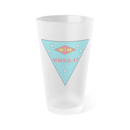 MWSG 17 (USMC) Frosted Pint Glass 16oz-Go Mug Yourself